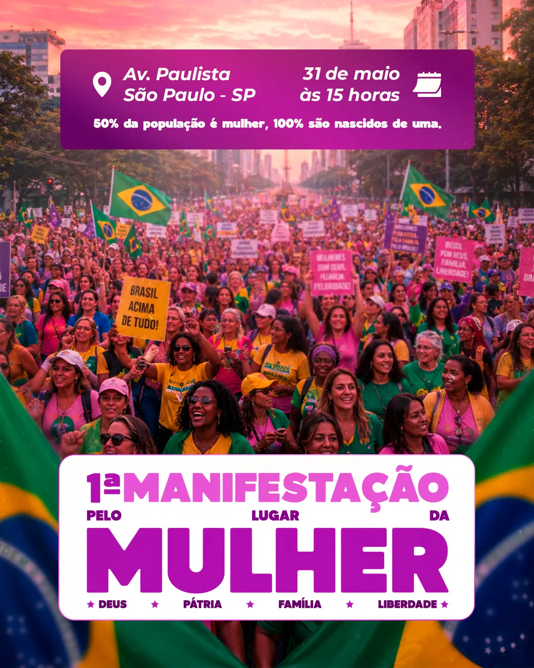 Cartaz da campanha Pelo Lugar da Mulher